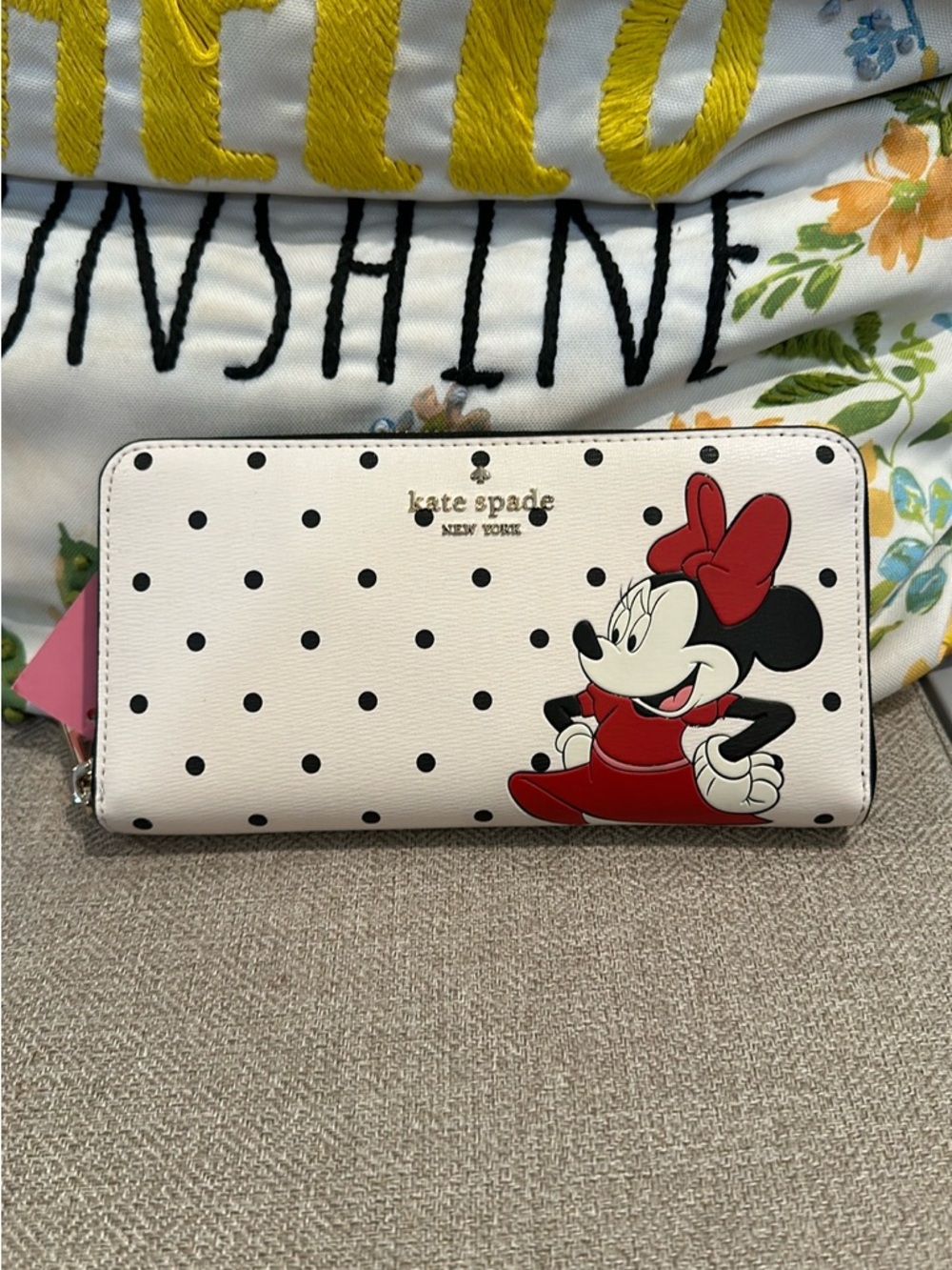 Kate Spade Minnie Mouse Large Continental Zip NWT